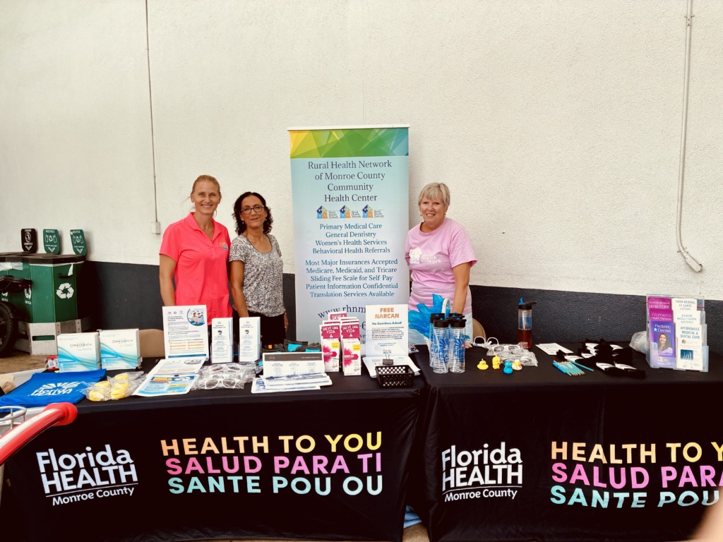 Revive Day volunteers pictured left to right: Ivona Coleman (DOH-Monroe), Sondra Esquinaldo (Monroe County Coalition), Pat Davis (Rural Health Network) at Winn-Dixie in Key West.