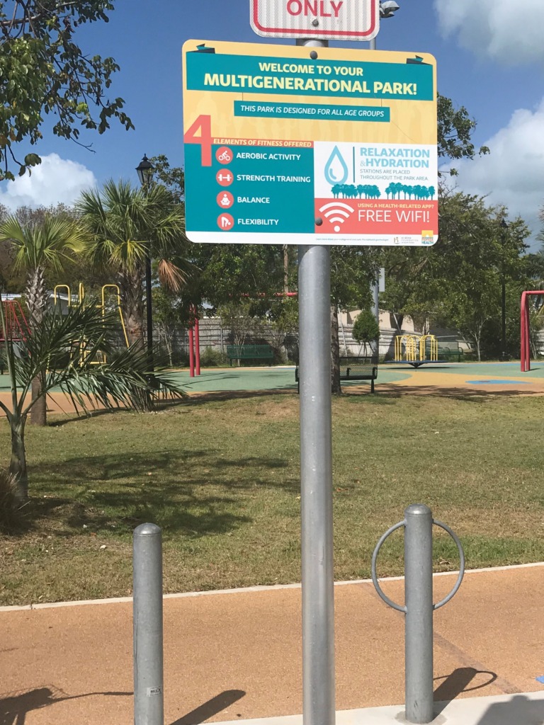 Close up of multigenerational sign.