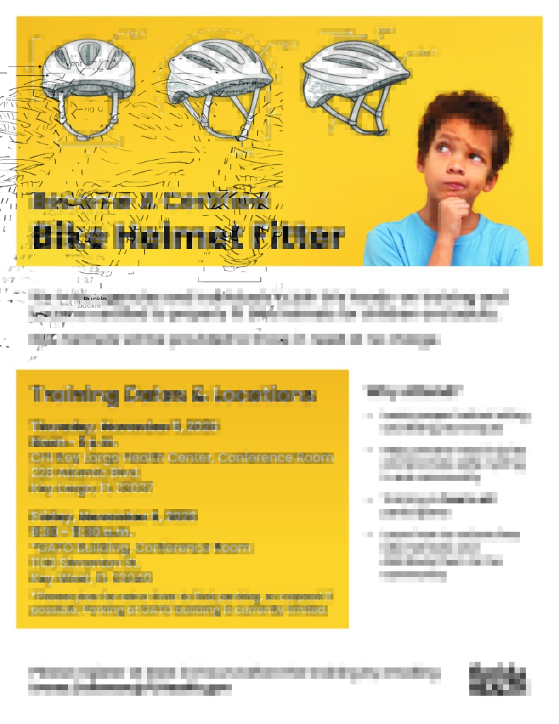 Bike Helmet Fitter Training Flyer